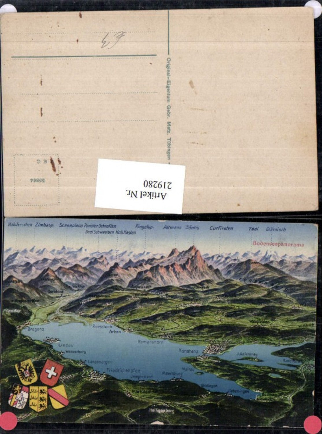 219280,Bodenseepanorama aus d. Vogelschau Konstanz Romanshorn Meersburg Friedrichshafen Überlingen Lindau