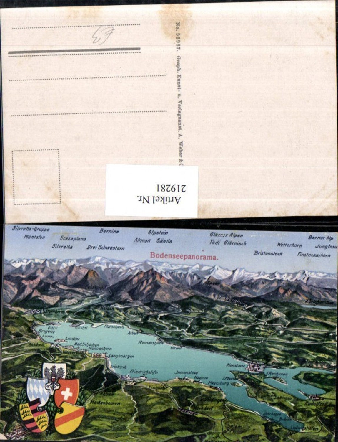 219281,Bodenseepanorama aus d. Vogelschau Konstanz Romanshorn Meersburg Friedrichshafen Überlingen Lindau
