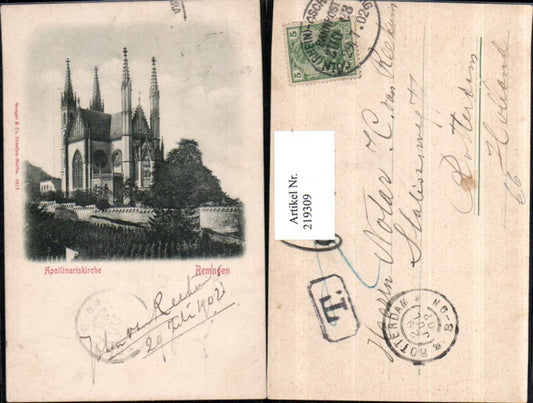 219309,Remagen Apollinariskirche Kirche pub Stengel & Co 1817