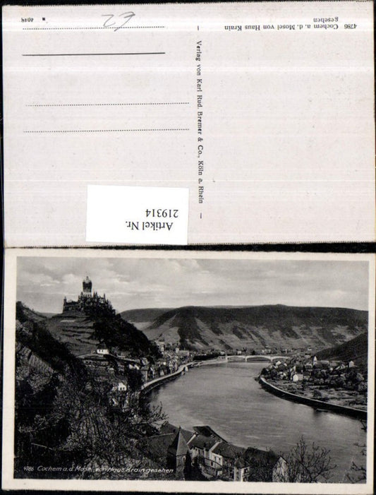 219314,Cochem a. d. Mosel v. Haus Krain gesehen Totale