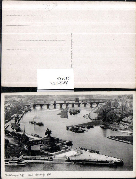 219389,Koblenz a. Rhein Das Deutsche Eck m. Denkmal