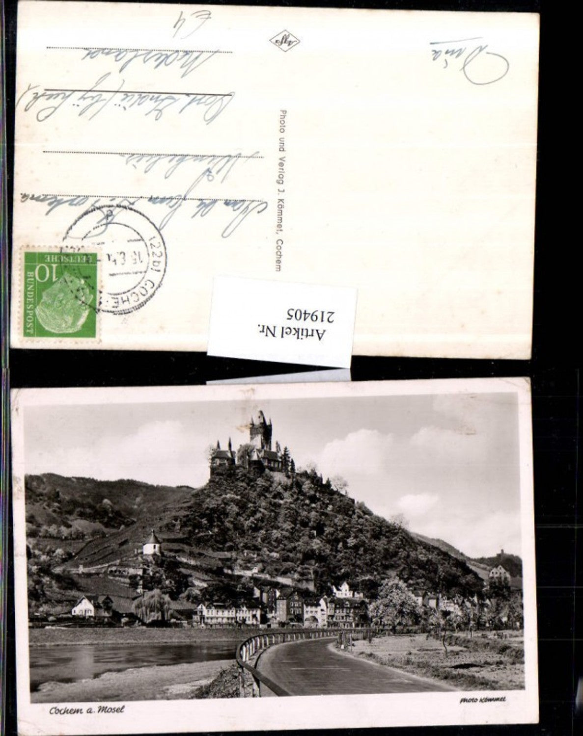 219405,Cochem a. d. Mosel Teilansicht m. Burg