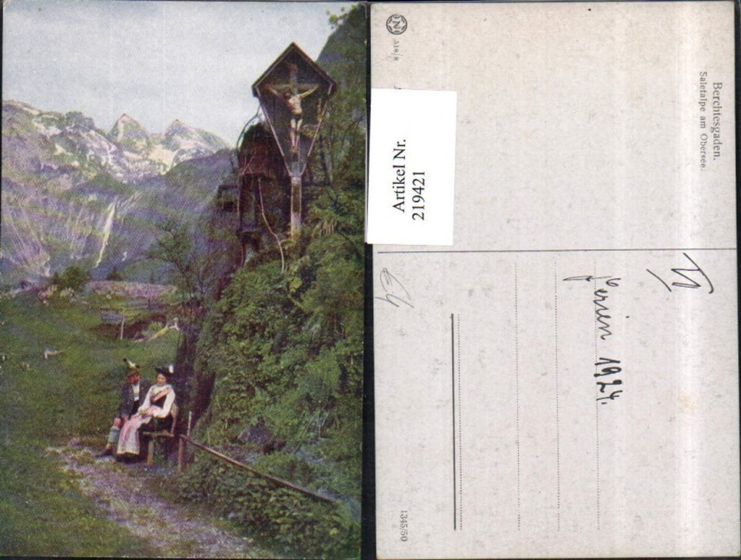 219421,Berchtesgaden Saletalpe am Obersee Wegkreuz pub Novolito 518/8