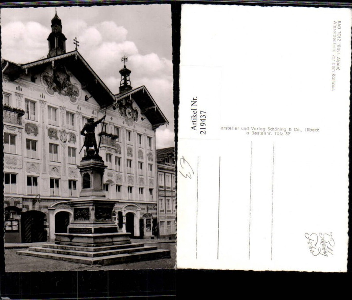 219437,Bad Tölz Winzerdenkmal Denkmal vor d. Rathaus