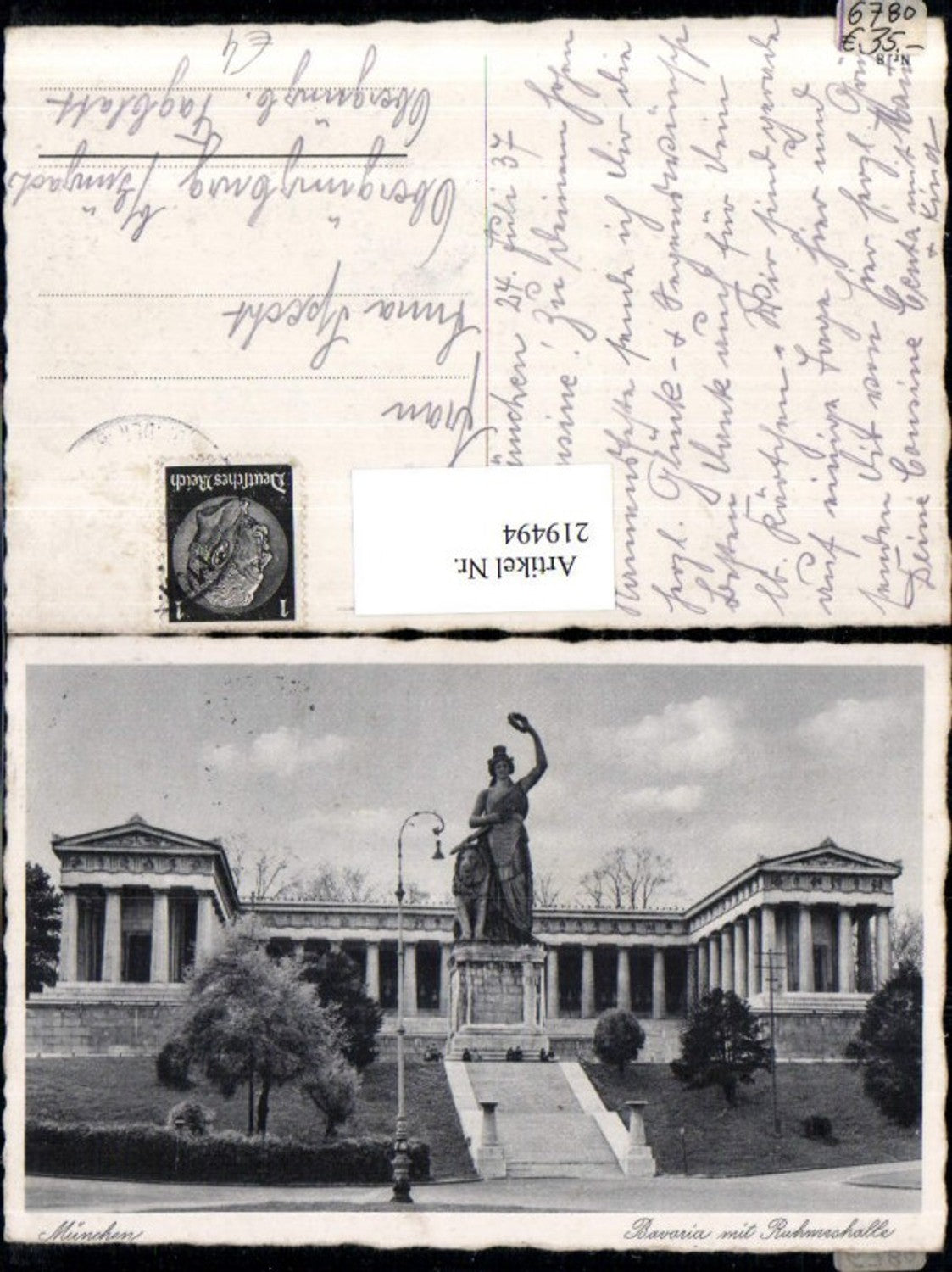 219494,München Bavaria m. Ruhmeshalle