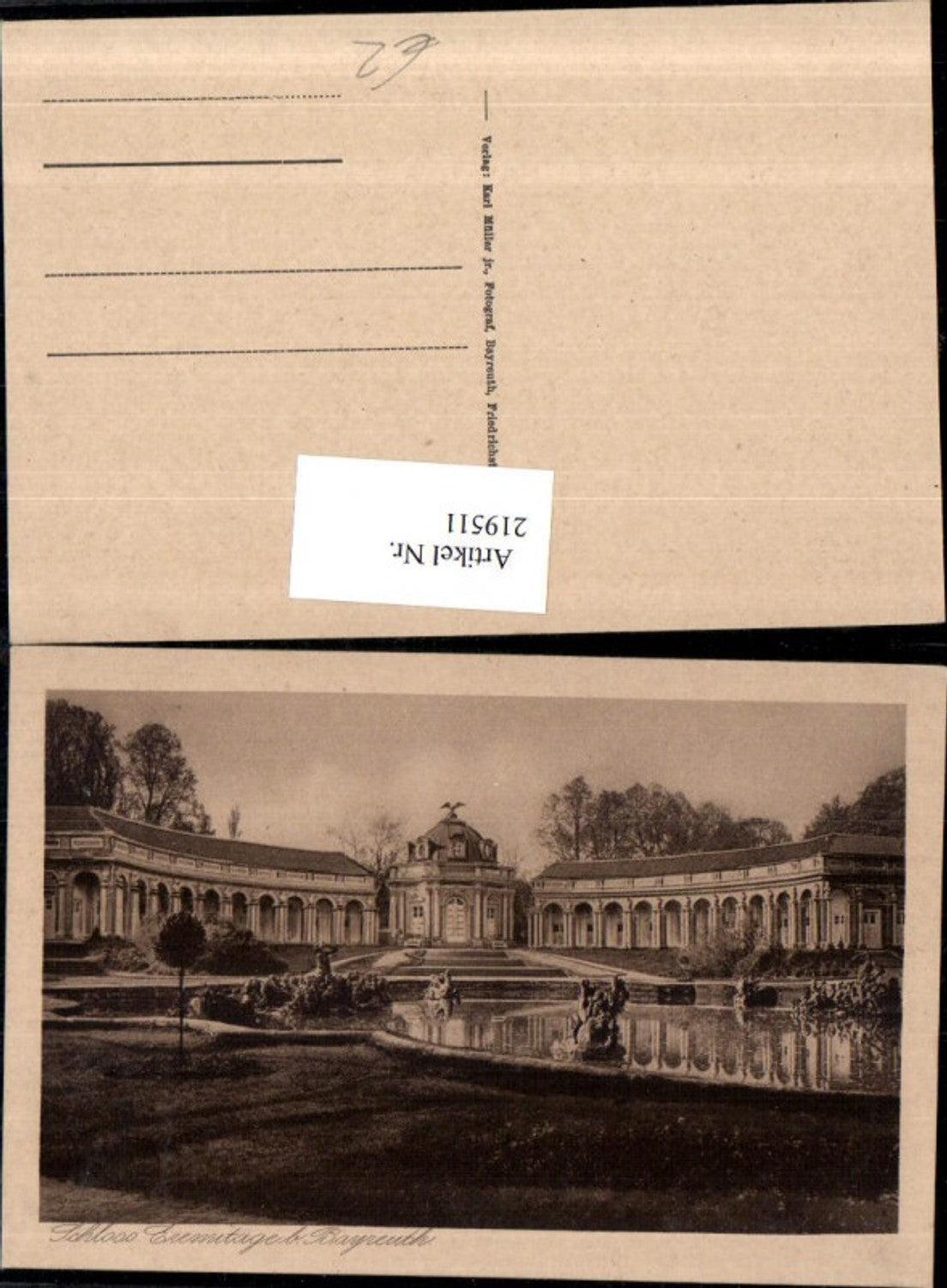 219511,Schloss Eremitage b. Bayreuth
