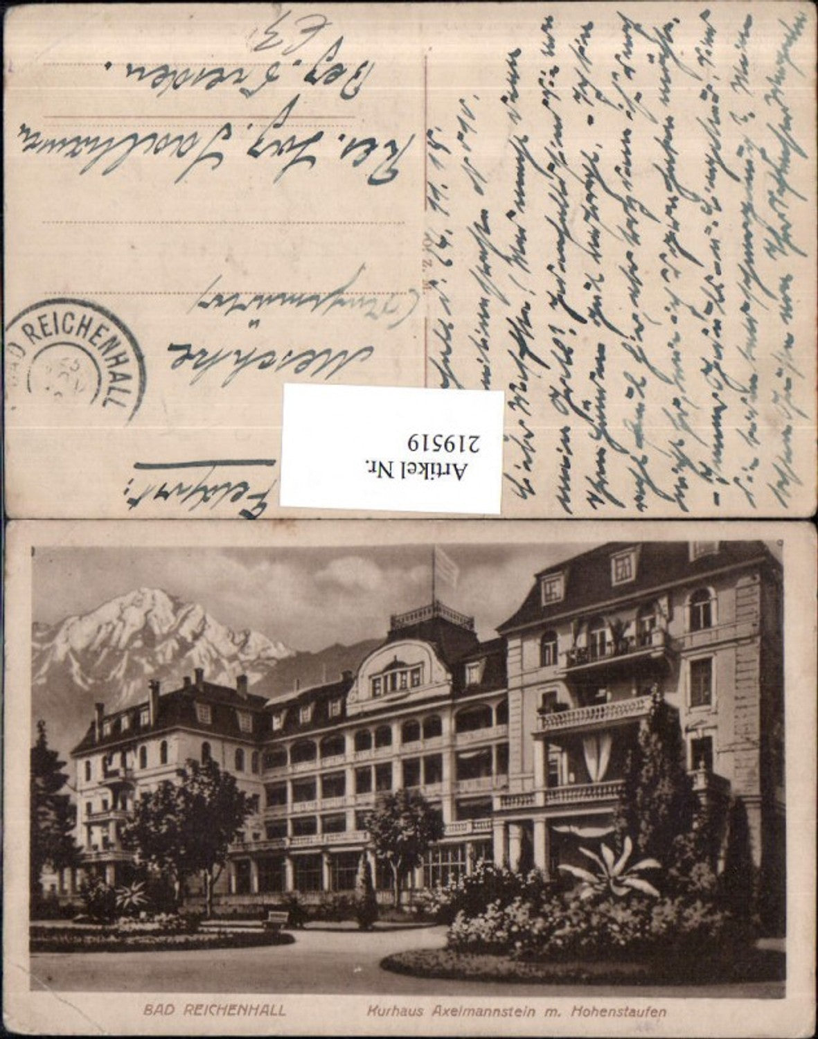 219519,Bad Reichenhall Kurhaus Axelmannstein m. Hohenstaufen