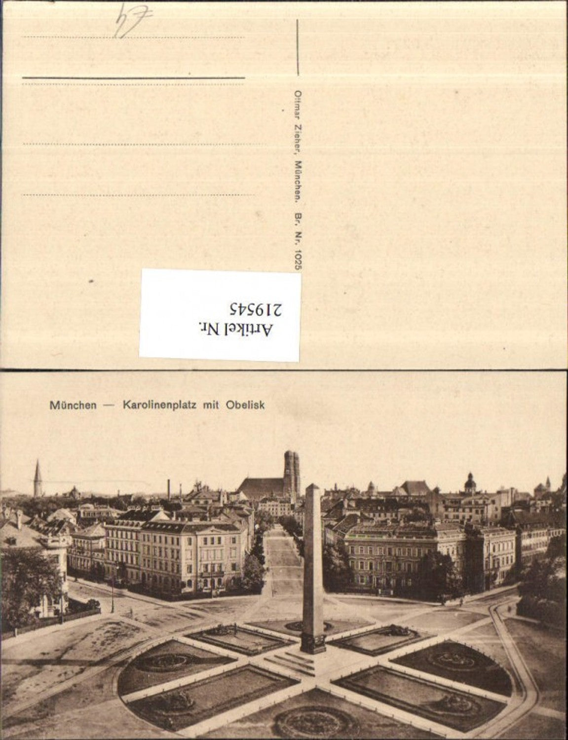 219545,München Karolinenplatz m. Obelisk pub Ottmar Zieher 1025