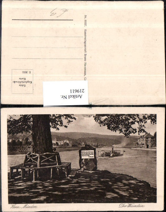 219611,Hann. Münden Der Weserstein Stein Partie