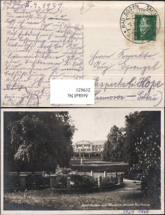 219621,Bad Soden am Taunus Kurhaus Garten Partie