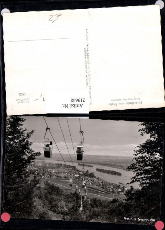 219648,Rüdesheim a. Rhein Totale Blick v. d. Seilbahn Gondel