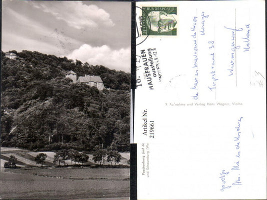 219661,Paschenburg auf dem Kamm u. Schaumburg Wesergebirge 18. Hausfrauenausstellung Stempel