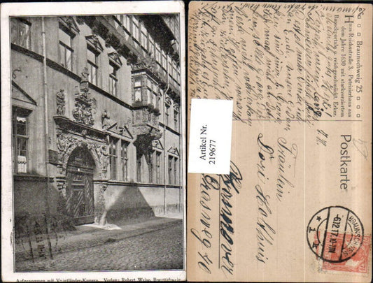 219677,Braunschweig Patrizierhaus aus d. Jahr 1630 m. Barockportal Erker Detailansicht