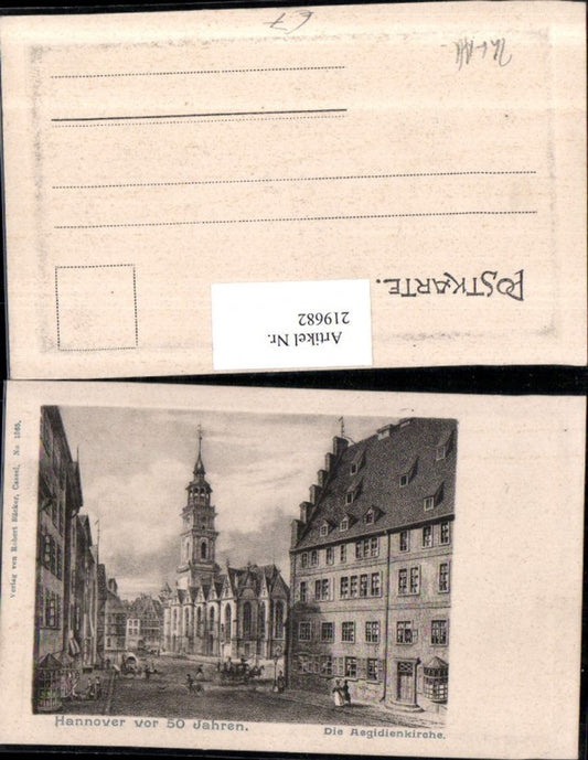 219682,Hannover vor 50 Jahren Aegidienkirche Kirche