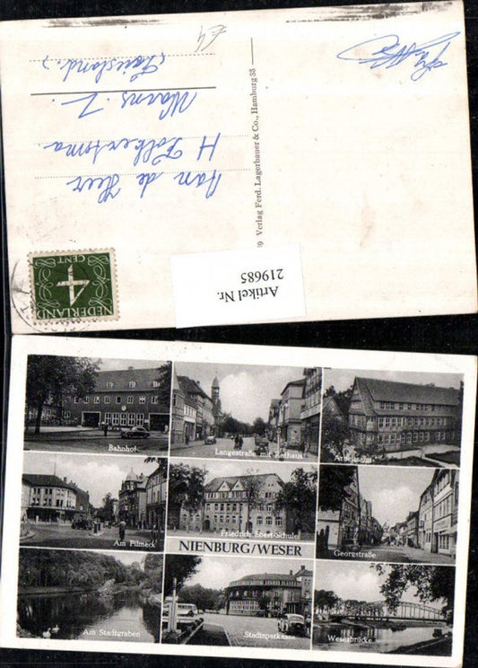 219685,Nienburg a. d. Weser Bahnhof Arbeitsamt Weserbrücke Friedrich Ebert-Schule Straßenansicht Mehrbildkarte