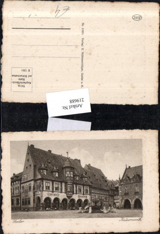 219688,Goslar Kaiserworth Brunnen