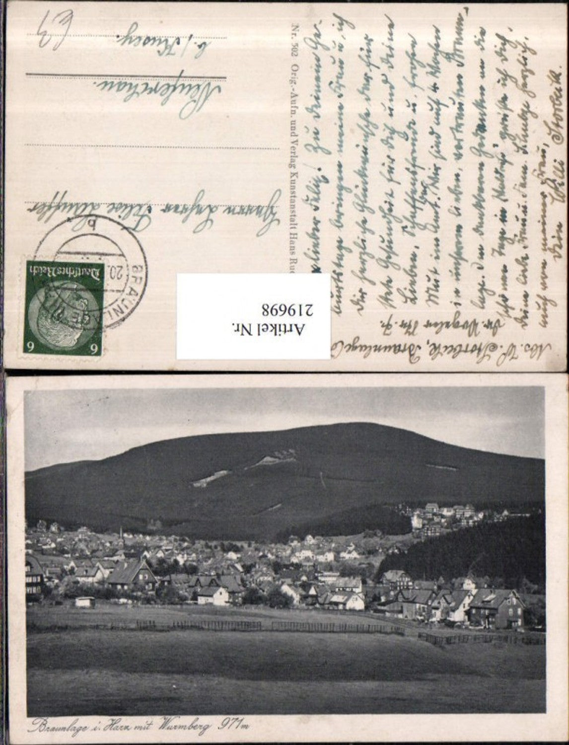 219698,Braunlage i. Harz Totale m. Wurmberg