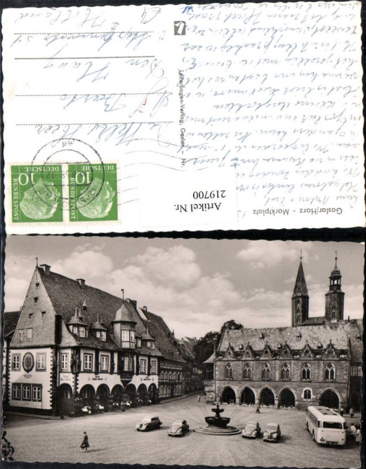 219700,Goslar im Harz Marktplatz Platz Brunnen Gasthof