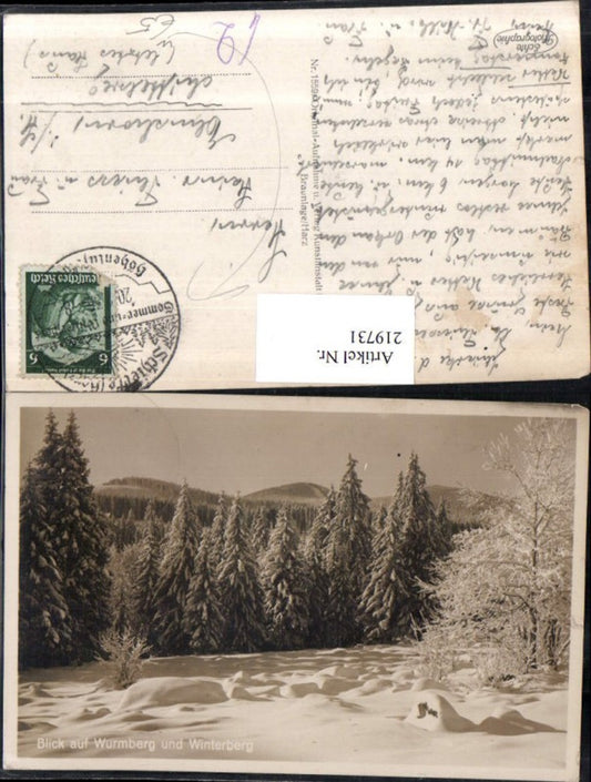219731,Blick auf Wurmberg u. Winterberg b. Braunlage Partie Winterbild
