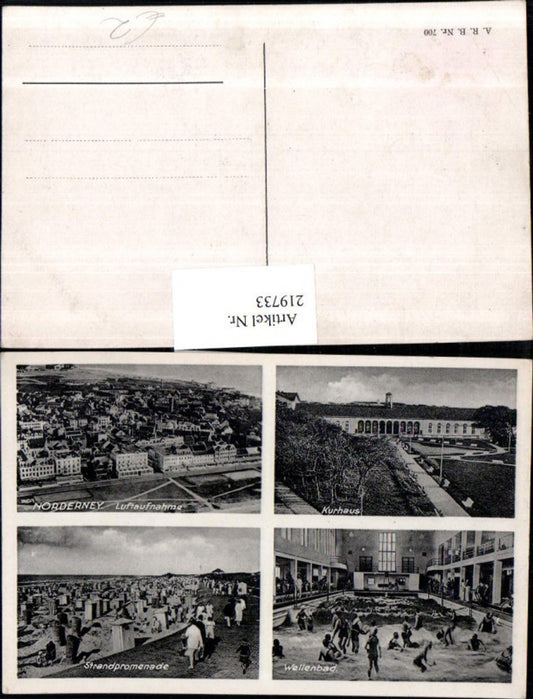 219733,Norderney Fliegeraufnahme Totale Kurhaus Wellenbad Strandpromenade