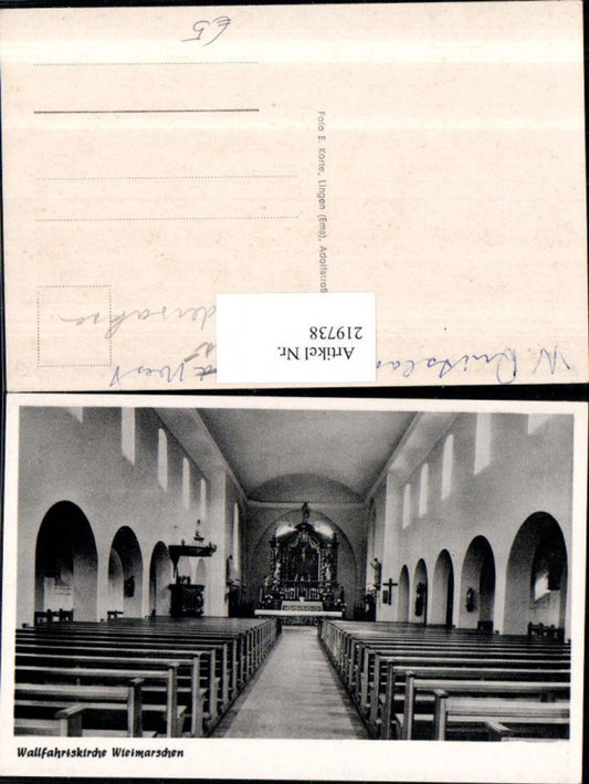 219738,Wallfahrtskirche Kirche Wietmarschen Innenansicht