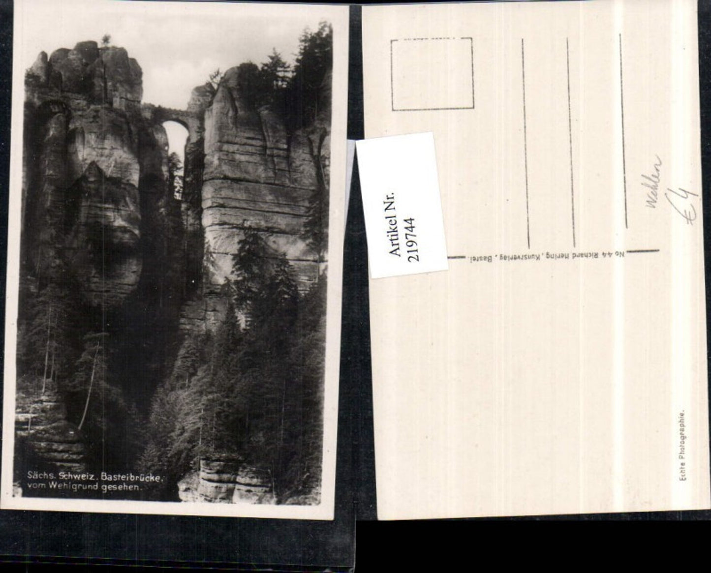 219744,Sächsische Schweiz Basteibrücke Brücke vom Wehlgrund gesehen b. Wehlen
