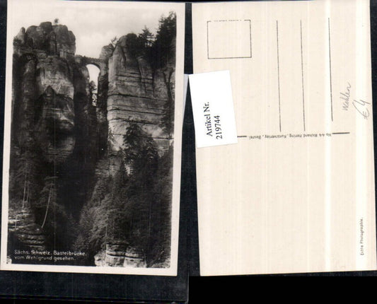 219744,Sächsische Schweiz Basteibrücke Brücke vom Wehlgrund gesehen b. Wehlen