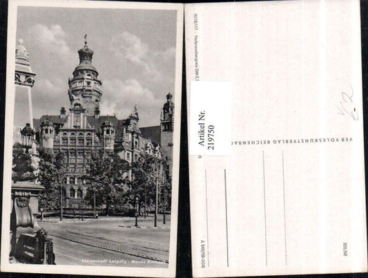 219750,Leipzig Neues Rathaus Turm pub VEB Volkskunstverlag 13/705