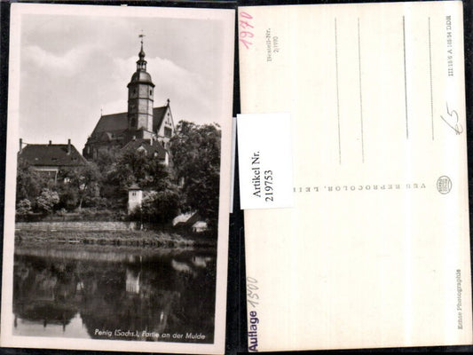 219753,Penig Sachsen Partie a. d. Mulde Kirche Turm
