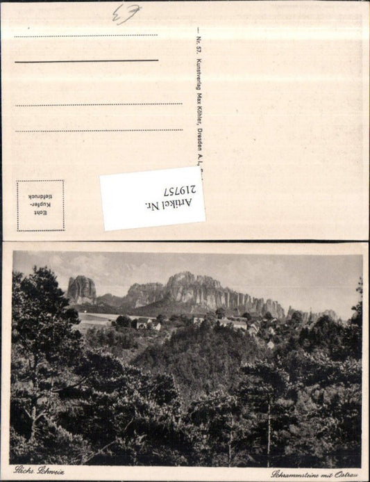 219757,Sächsische Schweiz Schrammsteine m. Ostrau