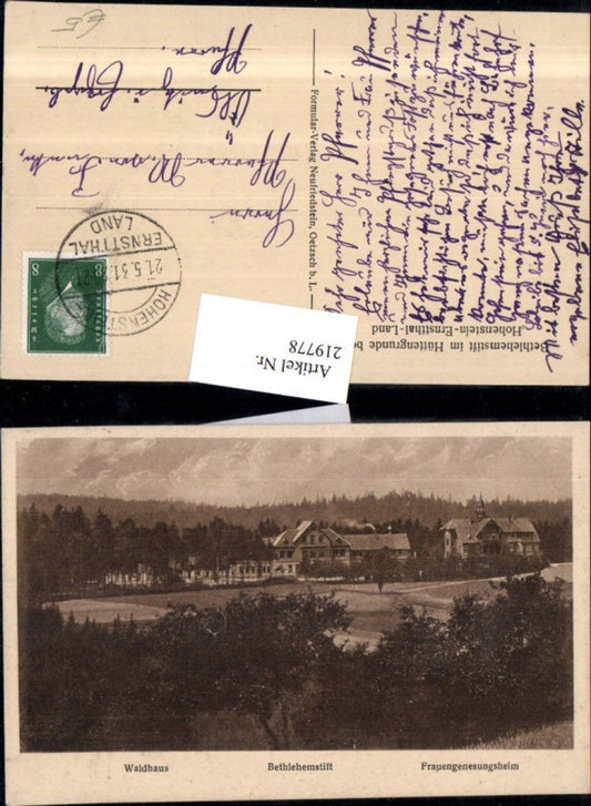 219778,Waldhaus Frauengenesungsheim Bethlehemstift im Httengrunde b. Hohenstein-Ernstthal-Land