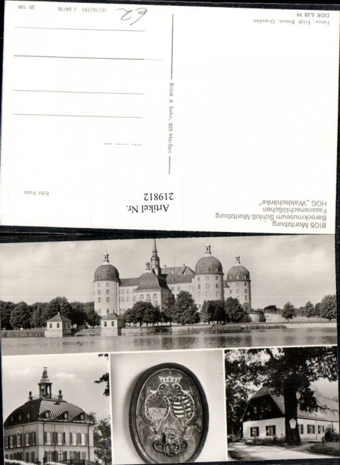 219812, Moritzburg Castle Baroque Museum Pheasant Castle HOG Forest Inn Multi-view postcard