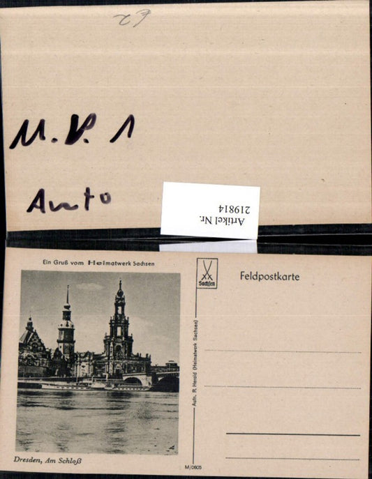 219814,Dresden Am Schloss Partie Dampfer