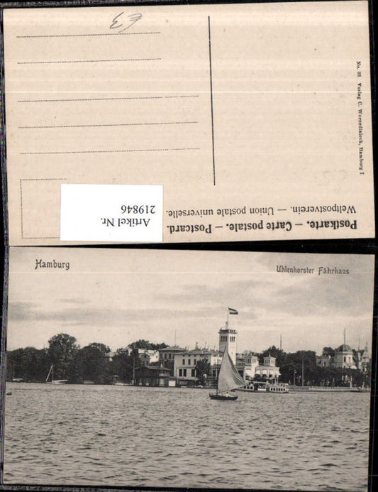 219846,Hamburg Uhlenhorster Fährhaus Segelboot