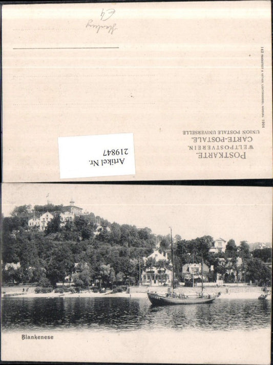 219847,Hamburg Blankenese Teilansicht Segelschiff