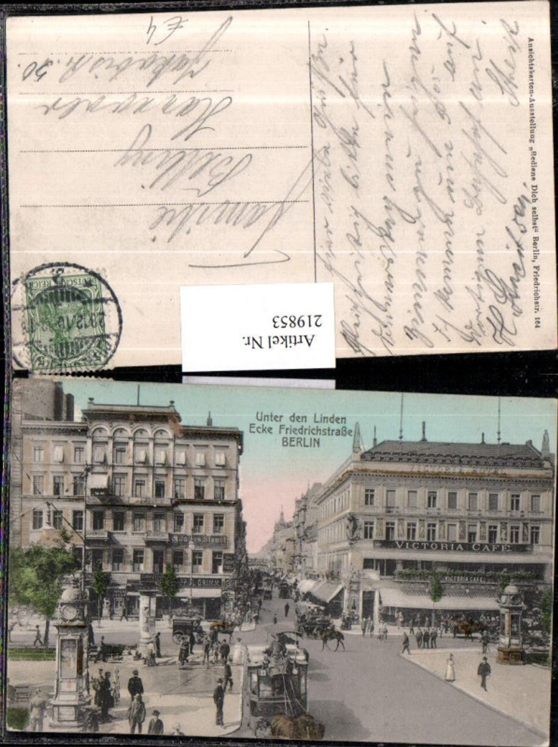 219853,Berlin Unter den Linden Ecke Friedrichstraße Victoria Cafe