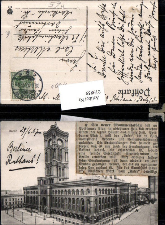 219859,Berlin Rathaus Zeitungsausschnitt
