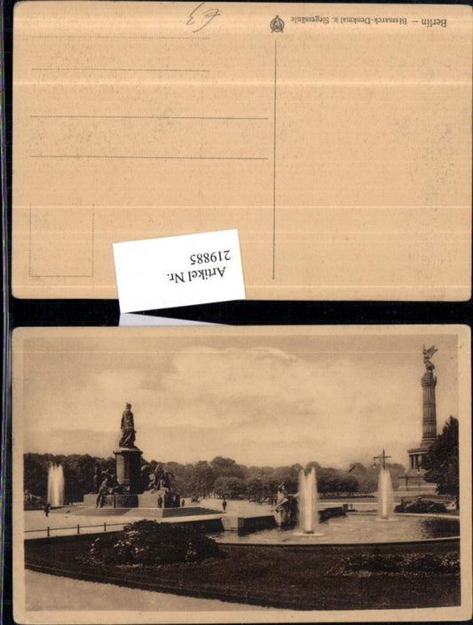 219885,Berlin Bismarck-Denkmal u. Siegessäule