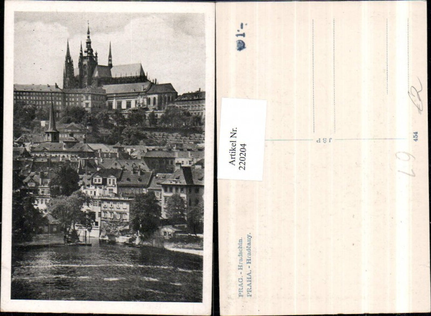 220204,Prag Praha Hradschin Teilansicht m. Burg