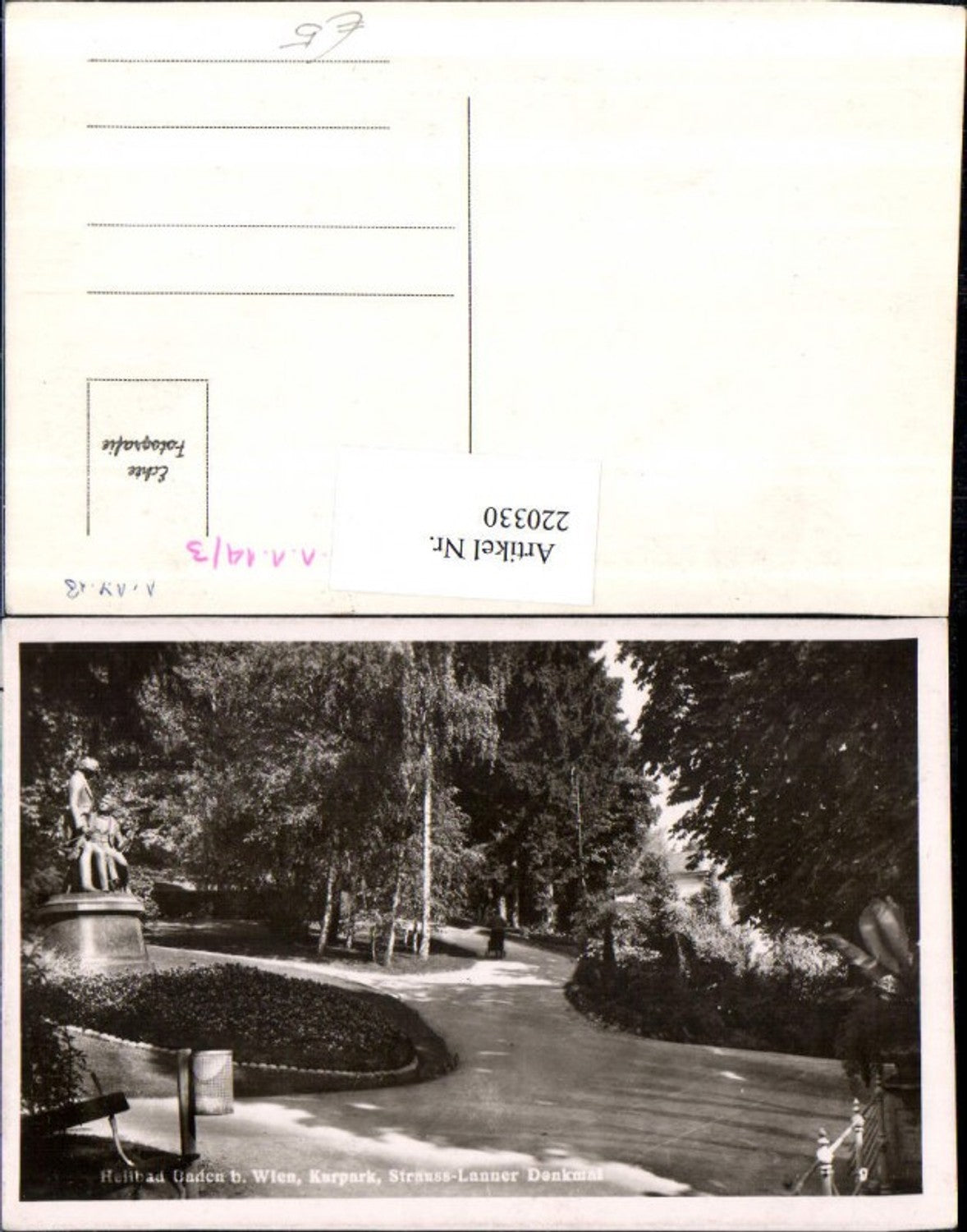 220330,Baden b. Wien Kurpark Strauss-Lanner Denkmal