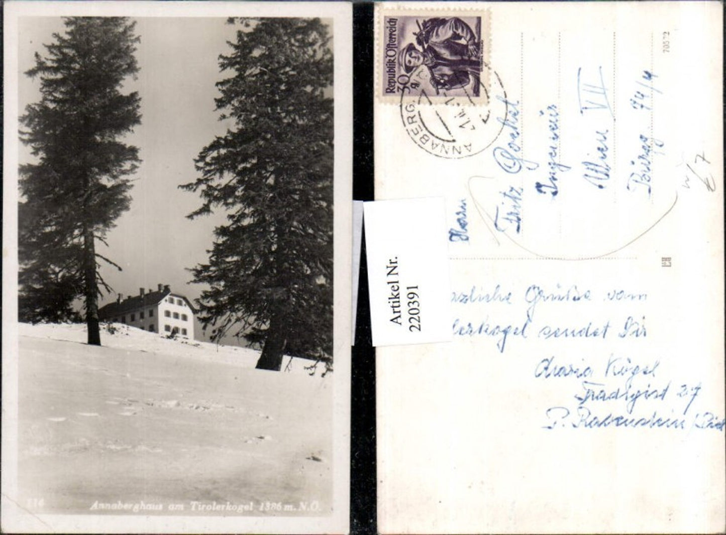 220391,Annaberghaus am Tirolerkogel b. Annaberg Winterbild