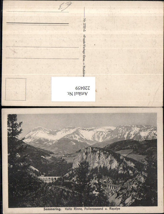 220459,Semmering Kalte Rinne Polleroswand u. Raxalpe