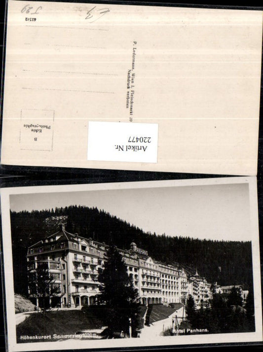 220477,Semmering Hotel Panhans