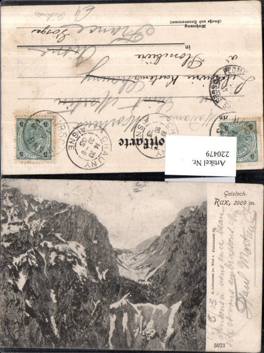 220479,Gaisloch Rax b. Reichenau Bergkulisse