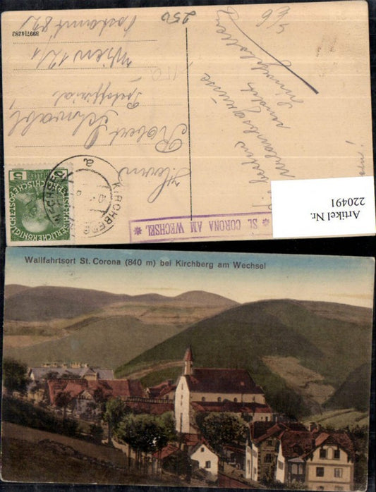 220491,Wallfahrtsort St. Corona b. Kirchberg a. Wechsel Teilansicht Postablage St. Corona a. Wechsel