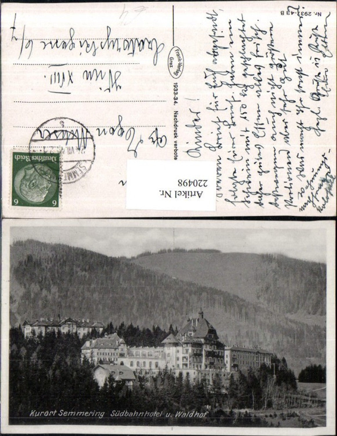 220498,Semmering Südbahnhotel u. Waldhof