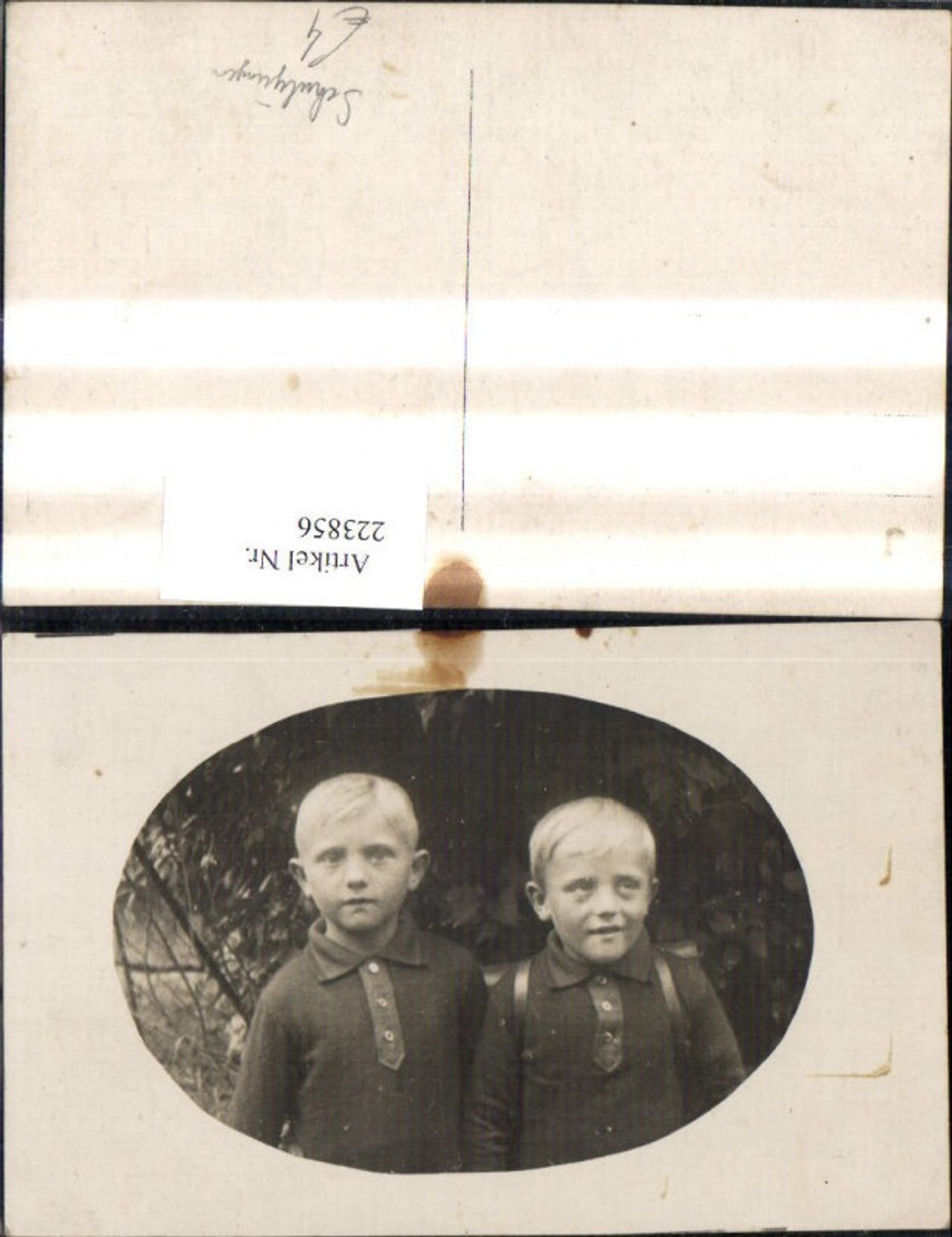 217551,Kinder Foto Ak Buben Jungen Schuljungen Schultasche Passepartout