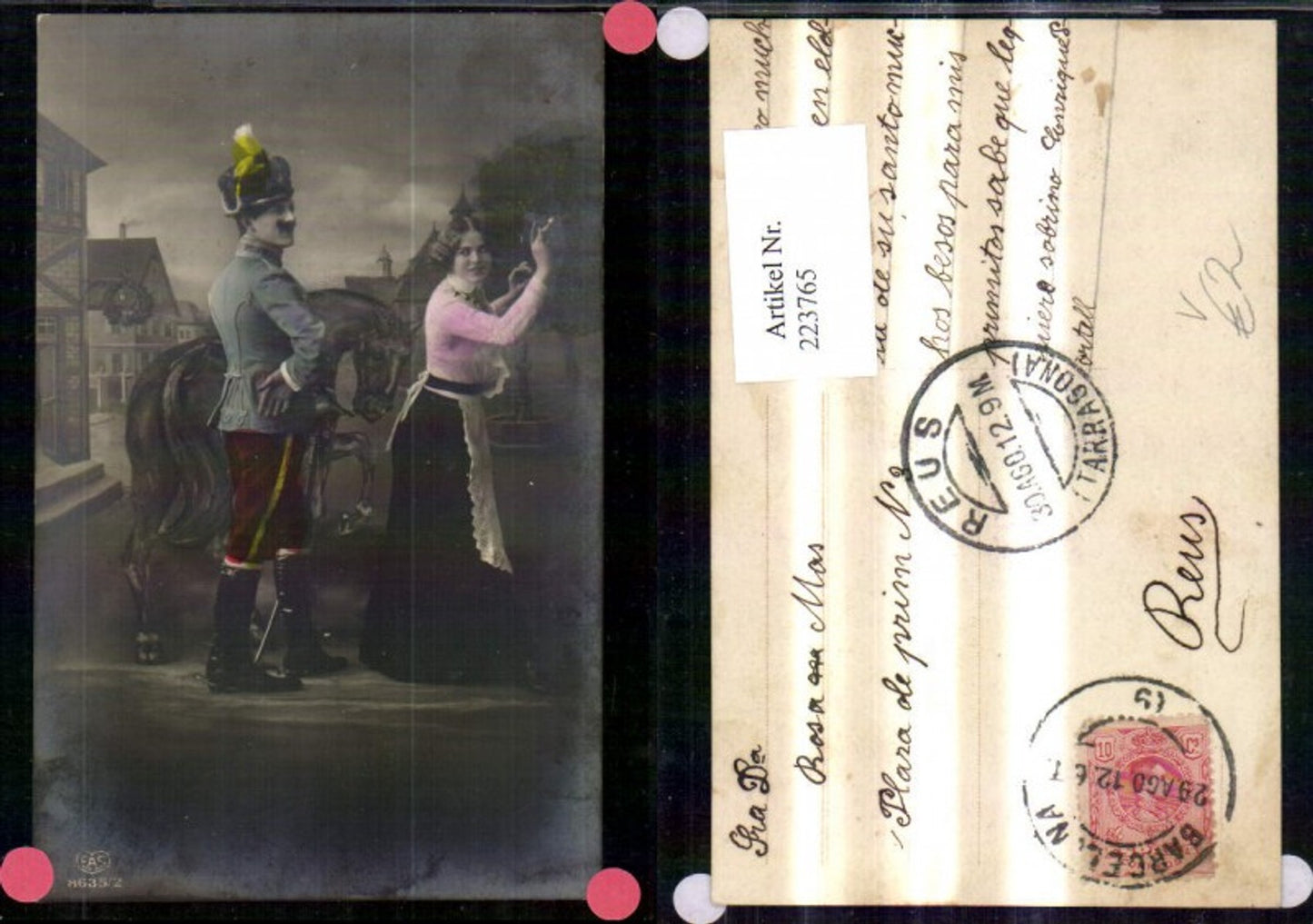 223765,Liebe Liebespaar Soldat Uniform Pferd pub EAS 8635/2