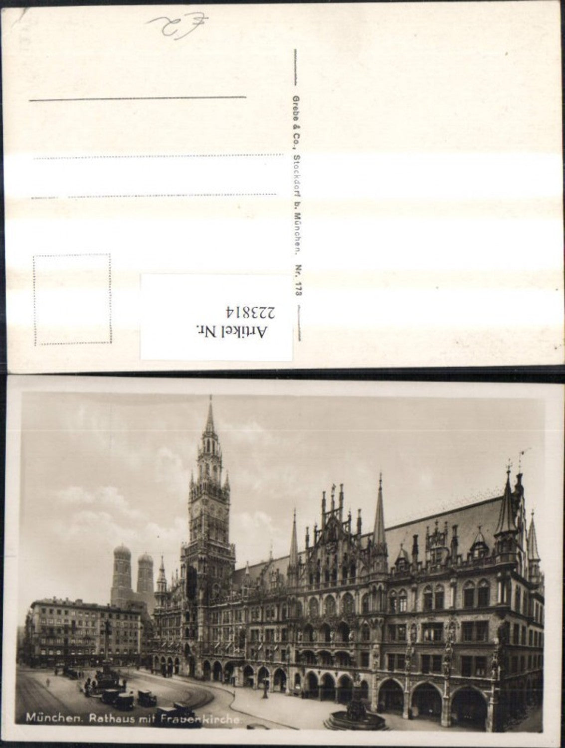 223814,München Rathaus m. Frauenkirche