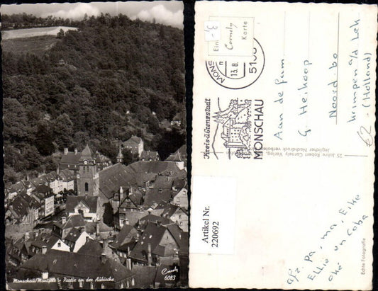 220692,Monschau i. d. Eifel Totale Partie a. a. Aukirche